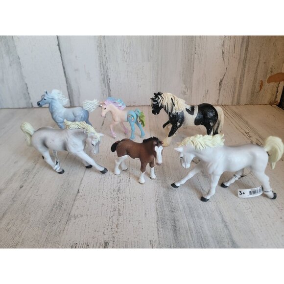 Horse variety unicorn fawn farm animal toy set figure mane run - Picture 1 of 7